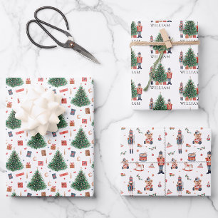 Nussknacker-Feiertags-Geschenkpapier Geschenkpapier Set