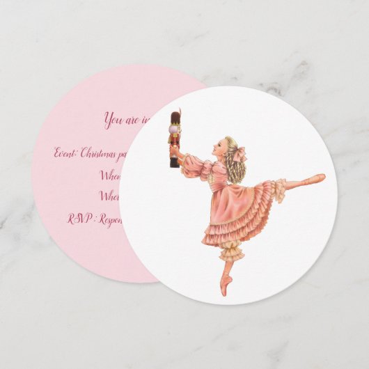 Nussknacker-Feiertags-runde Einladungen (Vorne/Hinten)