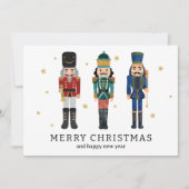 Nussknacker Frohe Weihnachten Minimalistisches Wei (Vorderseite)