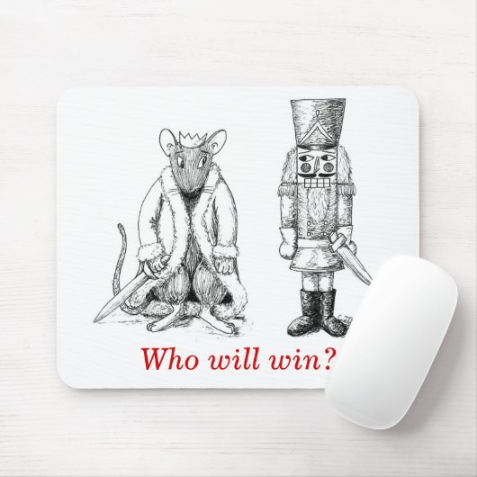 Nussknacker gegen Ratten-König - wer gewinnt? Mousepad (Mit Mouse)