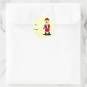 Nussknacker-Geschenkanhänger Runder Aufkleber (Tasche)