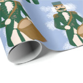 🎁 Nussknacker-Geschenkpapier Froté Blau & Gold Geschenkpapier (Rolleneckpunkt)