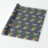 🎁 Nussknacker-Geschenkpapier Navy Blau & Gold 🎁 Geschenkpapier (Ungerollt)