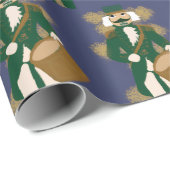 🎁 Nussknacker-Geschenkpapier Navy Blau & Gold 🎁 Geschenkpapier (Rolleneckpunkt)