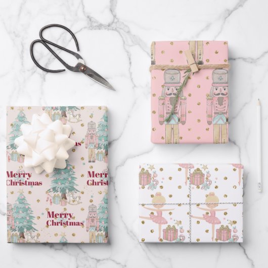 Nussknacker Geschenkpapier Set (Vorderseite)