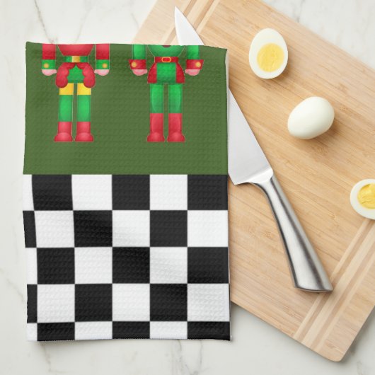 Nussknacker Geschirrtuch (Viertel Falte)