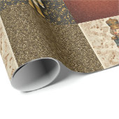 Nussknacker Glanz Schachbrett Traditionell Geschenkpapier (Rolleneckpunkt)