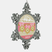 Nussknacker-Gold Schneeflocken Zinn-Ornament (Links)