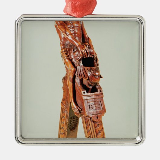 Nussknacker in Form eines Mannes Silbernes Ornament (Vorne)