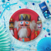 Nussknacker in roten Uniformen Pappteller (Party)