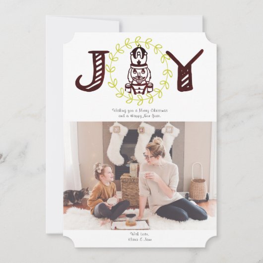 Nussknacker Joy Feiertags-Fotokarte Feiertagskarte (Vorderseite)