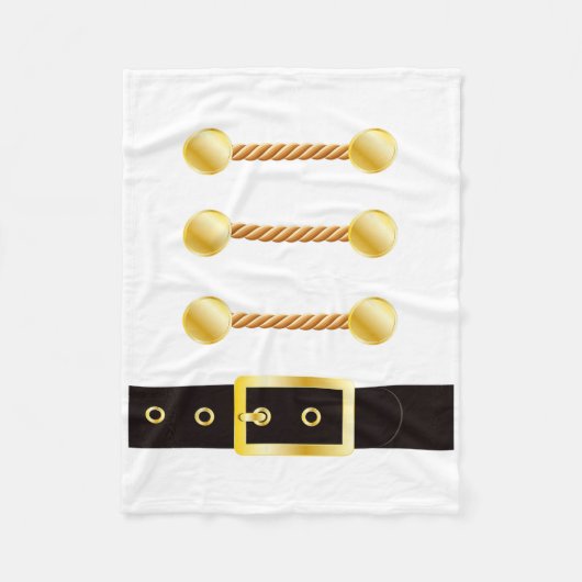 Nussknacker-Kostüm Uniform passend zum Spielzeugso Fleecedecke (Vorderseite)