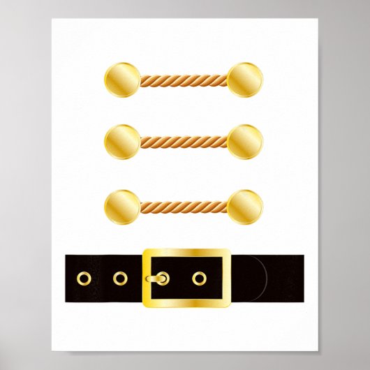 Nussknacker-Kostüm Uniform passend zum Spielzeugso Poster (Vorne)