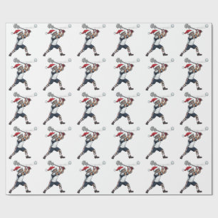Nussknacker Lacrosse Spieler Weihnachts Sport Weih Geschenkpapier