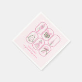 Nussknacker Mädchen A Merry Little Baby Shower Serviette (Ecke)