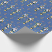 Nussknacker Männer Blau und Gold Traditionell Geschenkpapier (Ecke)