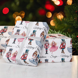 Nussknacker-Maus-Ballerina-Namen-hinzufügen-Weihna Geschenkpapier