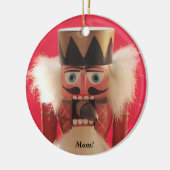 Nussknacker mit Eichenrundschmuck Keramik Ornament (Links)