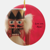 Nussknacker mit Eichenrundschmuck Keramik Ornament (Hinten)