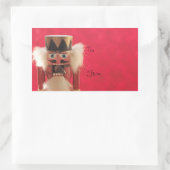 Nussknacker mit Eichenschild-Aufklebern Rechteckiger Aufkleber (Tasche)