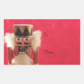 Nussknacker mit Eichenschild-Aufklebern Rechteckiger Aufkleber (Vorderseite)