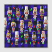 Nussknacker mit kleinen roten Lastwagen Weihnachte Magneteinladung (Vorderseite)