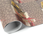 Nussknacker mit silbernem Geschenk-Packpapier Geschenkpapier (Rolleneckpunkt)