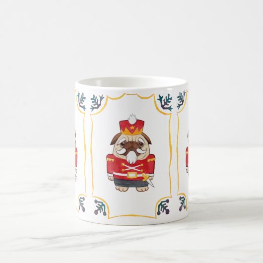 Nussknacker-Mops-Tasse Kaffeetasse (Mittel)