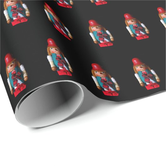 Nussknacker Muster Geschenkpapier (Rolleneckpunkt)