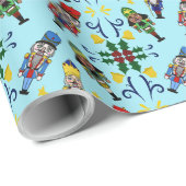 Nussknacker-Muster Geschenkpapier (Rolleneckpunkt)