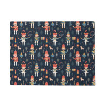 Nussknacker Navy Blau Festives Weihnachten