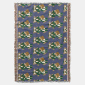 Nussknacker Navy Blau Gewebte Decke (Vorderseite Vertikal)