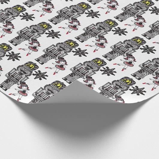 Nussknacker-Packpapier Geschenkpapier (Ecke)