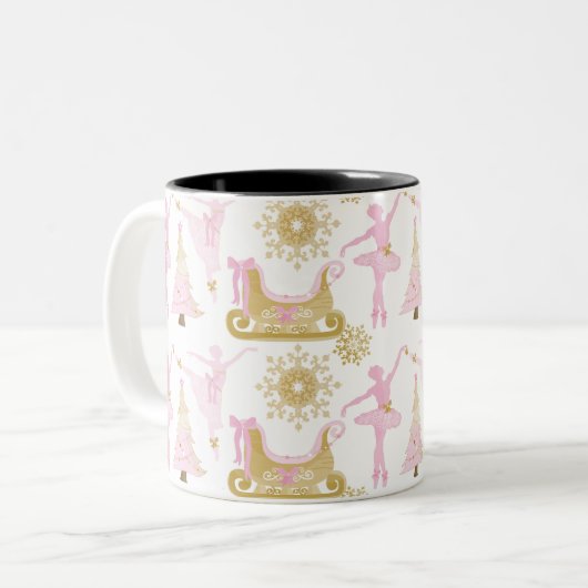 Nussknacker-Reihen-Ballett-Tee-Kaffee-Tasse Zweifarbige Tasse (Vorderseite Links)