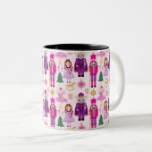 Nussknacker-Reihen-Mäusetee-Kaffee-Tasse Zweifarbige Tasse (VorderseiteRechts)