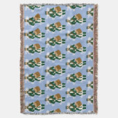 Nussknacker-Reißverschluss-Blau-Gewebe-Decke Decke (Vorderseite Vertikal)