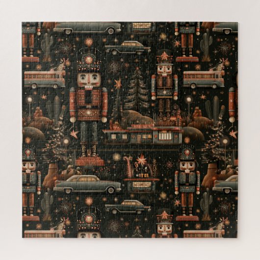Nussknacker Route 66 Weihnachts-Challenge Puzzle (Vertikal)