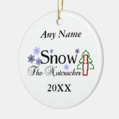 Nussknacker-Schnee Keramik Ornament (Links)
