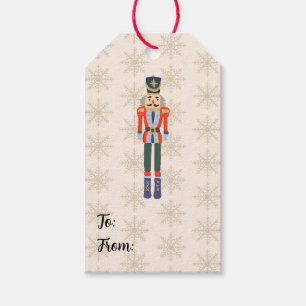 Nussknacker-Schneeflocken-Muster-Feiertags-Papier- Geschenkanhänger