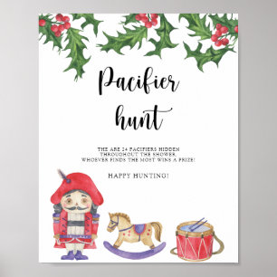 Nussknacker - Schnuller Jagd Baby Shower Spiel Pos Poster