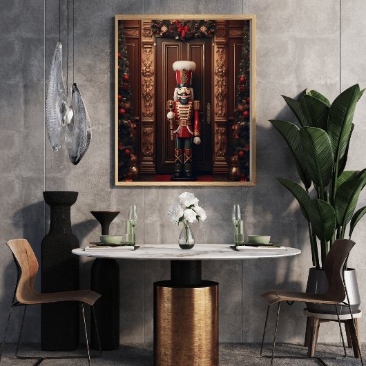 Nussknacker-Soldat, der den Eingang bewacht Poster