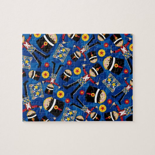 Nussknacker-Soldat, der Trommel-Puzzlen spielt Puzzle (Horizontal)
