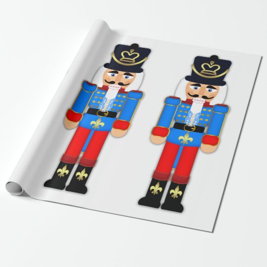 Nussknacker-Soldat-MattPackpapier, 30" x 6' Geschenkpapier (Ungerollt)