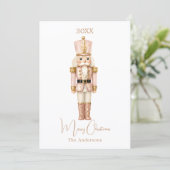 Nussknacker Soldat rosa einfaches Weihnachten (Stehend Vorderseite)