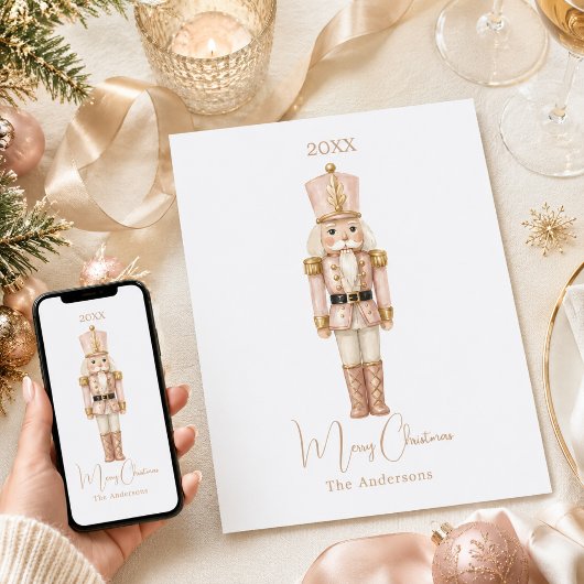 Nussknacker Soldat rosa einfaches Weihnachten