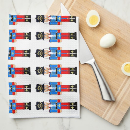 Nussknacker-Soldat-WeihnachtsGeschirrtuch 16" x Geschirrtuch (Viertel Falte)