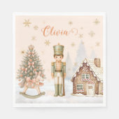 Nussknacker Soldat Zuckerpflaume Weihnachten Gebur Serviette (Vorderseite)