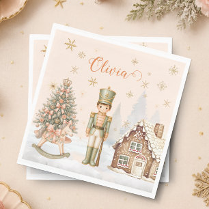 Nussknacker Soldat Zuckerpflaume Weihnachten Gebur Serviette