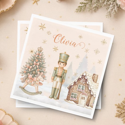 Nussknacker Soldat Zuckerpflaume Weihnachten Gebur Serviette