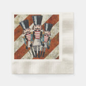 Nussknacker Soldaten Streifen Serviette (Vorderseite)